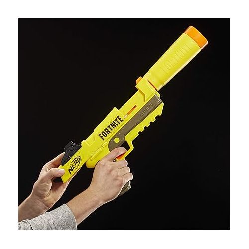 너프 NERF Fortnite SP-L Elite Dart Blaster with Detachable Barrel and 6 Official Nerf Fortnite Elite Darts (Amazon Exclusive)