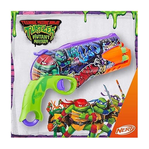 너프 NERF Teenage Mutant Ninja Turtles Blaster, 10 Elite Darts, Toy Foam Blasters, Ages 8 and Up