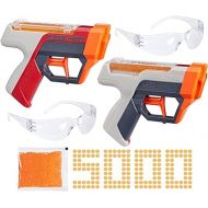 NERF Pro Gelfire Dual Wield Pack, 2 Blasters, No-Prime Firing, 5000 Rounds, 2X 100 Round Integrated Hoppers, 2 Eyewear, Easter Gifts and Games for Teens, Ages 14+