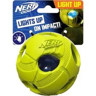 Nerf Dog Bash Ball Dog Toy with Interactive LED, Lightweight, Durable and Water Resistant, 3.5 Inches, for Medium/Large Breeds, Single Unit, Green