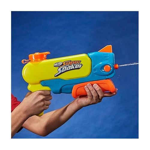 너프 NERF Super Soaker Wave Spray Water Blaster, Wild Wave Soakage, Nozzle Moves to Create Wavy Stream, Outdoor Games and Water Toys