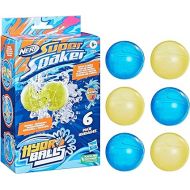 NERF Super Soaker Hydro Balls 6-Pack, Reusable Water-Filled Balls, Outdoor Toys, Kids Easter Gifts or Basket Fillers, Ages 6+