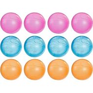 NERF Super Soaker Hydro Balls Party 12-Pack, Reusable Water Balloons, Water-Filled Balls Burst on Impact, Fast Refill, Outdoor Toy for Kids Ages 6 & Up