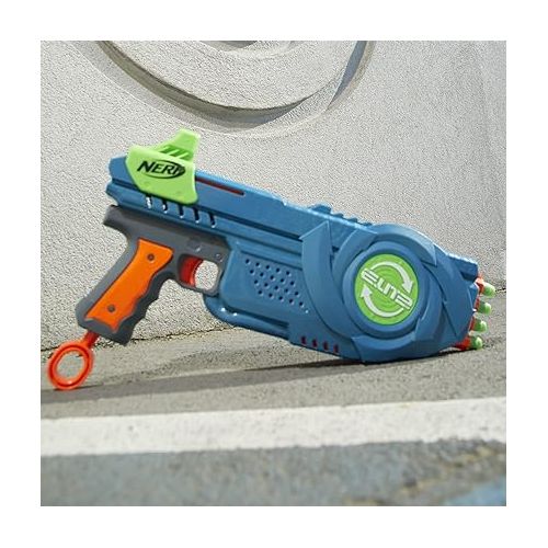 너프 NERF Elite 2.0 Flip-8 Blaster with 8-Dart Capacity, Multicolor, Unisex Kid Toy