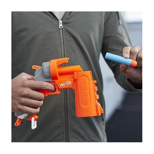 너프 Nerf Fortnite Flare Dart Blaster, Break-Open Dart Loading, includes 3 Mega Darts That Whistle Through The Air, Pull-Down Priming Handle