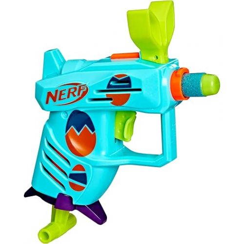 너프 Nerf Elite 2.0 Easter Egg Hunt Blaster, 2 Nerf Elite Darts, Pull to Prime, Spring Toy Foam Blaster for 8 Year Old Boys & Girls