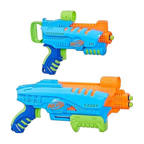 너프 NERF Elite Junior Ultimate Starter Set, 2 Easy Play Blasters, 15 Darts for Kids Outdoor Games, Ages 6 & Up