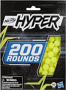 Nerf Hyper 200-Round Refill Includes 200 Hyper Rounds, for Use Hyper Blasters, Stock Up Hyper Games