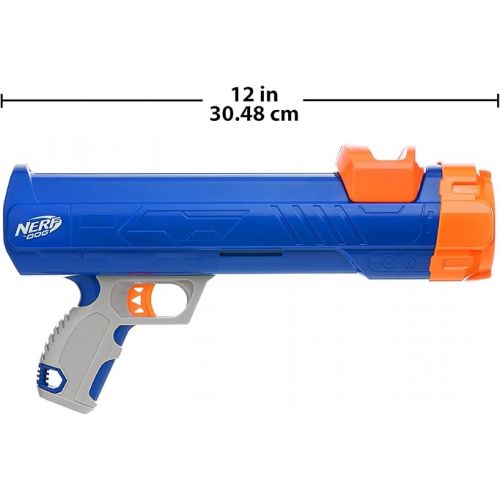 너프 Nerf Dog 12in Blaster w/o Ball Clip 3 2in Squeak Tennis Balls - Opaque Blue/Orange/Gray and Orange and Blue and Green