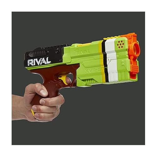 너프 NERF Rival Kronos XVIII-500 Blaster, Breech-Load, 5 Rival Rounds, Spring Action, 90 FPS Velocity, Green (Amazon Exclusive)