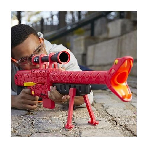 너프 Nerf Roblox Zombie Attack: Viper Strike Sniper-Inspired Blaster with Scope, Code for Exclusive Virtual Item, Roblox Toys for 8 Year Old Boys & Girls and Up, 6-Dart Clip, 6 Elite Darts, Bipod