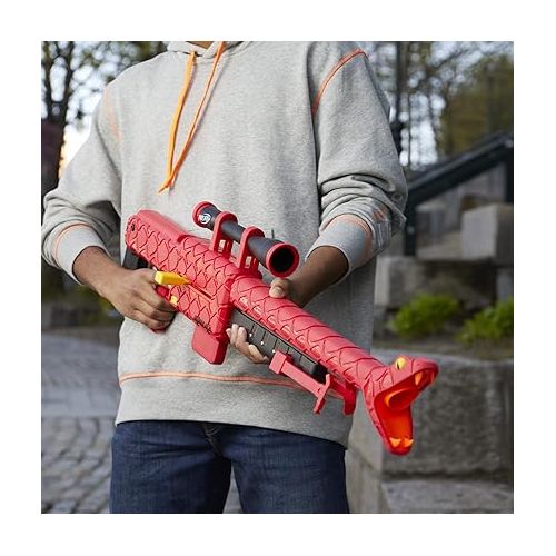 너프 Nerf Roblox Zombie Attack: Viper Strike Sniper-Inspired Blaster with Scope, Code for Exclusive Virtual Item, Roblox Toys for 8 Year Old Boys & Girls and Up, 6-Dart Clip, 6 Elite Darts, Bipod