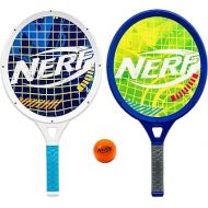 NERF Foam Tennis Set for Kids - 2 Player Kids Tennis Set - Jumbo Rackets and Foam Tennis Ball - Indoor Tennis Set - (2) Rackets and Foam Ball Included