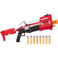 NERF Fortnite Ts Blaster - Pump Action Dart Blaster, 8 Official Mega Fortnite Darts, Dart Storage Stock - for Youth, Teens, Adults, Red