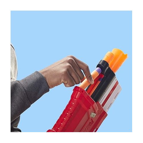 너프 NERF Fortnite Ts Blaster - Pump Action Dart Blaster, 8 Official Mega Fortnite Darts, Dart Storage Stock - for Youth, Teens, Adults, Red