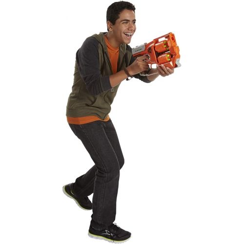 너프 NERF Zombie Strike FlipFury Blaster - 2 Flipping 6-Dart Drums - Fire 6 Darts, Flip, Fire 6 More - 12 Nerf Zombie Strike Elite Darts (Amazon Exclusive)