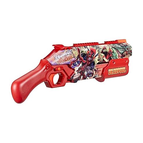 너프 Nerf Marvel Deadpool Blaster, 16 Nerf Rival Accu-Rounds, Pump Action, Breech Load, Gifts for Teens, 14+