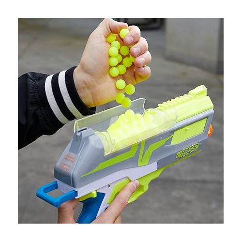 너프 NERF Hyper Impulse-40 Blaster, 30 Nerf Hyper Rounds, Spring-Open Instant Reload Hopper, Up to 110 FPS Velocity, Eyewear Included