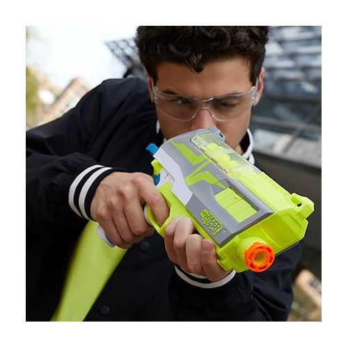 너프 NERF Hyper Impulse-40 Blaster, 30 Nerf Hyper Rounds, Spring-Open Instant Reload Hopper, Up to 110 FPS Velocity, Eyewear Included