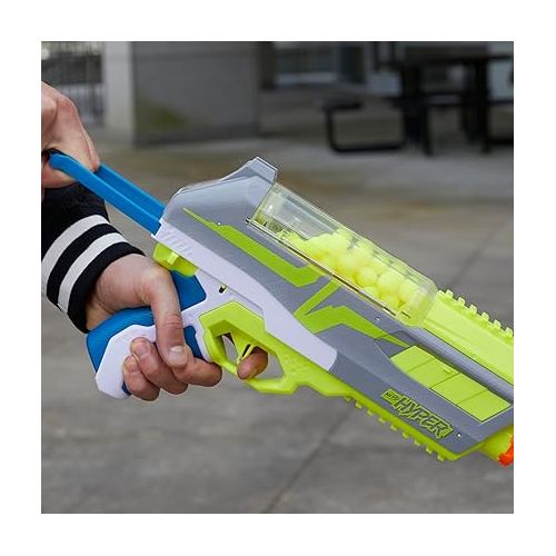 너프 NERF Hyper Impulse-40 Blaster, 30 Nerf Hyper Rounds, Spring-Open Instant Reload Hopper, Up to 110 FPS Velocity, Eyewear Included