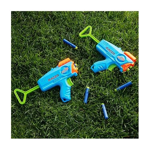 너프 Nerf Elite Racer Easy-Play Dart Blaster 2 Pack, 8 Nerf Elite Darts, Nerf Blaster Outdoor Toys, Ages 6+ (Amazon Exclusive)