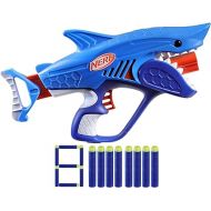 NERF Junior Wild Sharkfire, Easy Play Dart Blaster, 8 Nerf Elite Darts, Nerf Blaster Shark Toys for 6 Year Old Boys & Girls & Up, Outdoor Toys