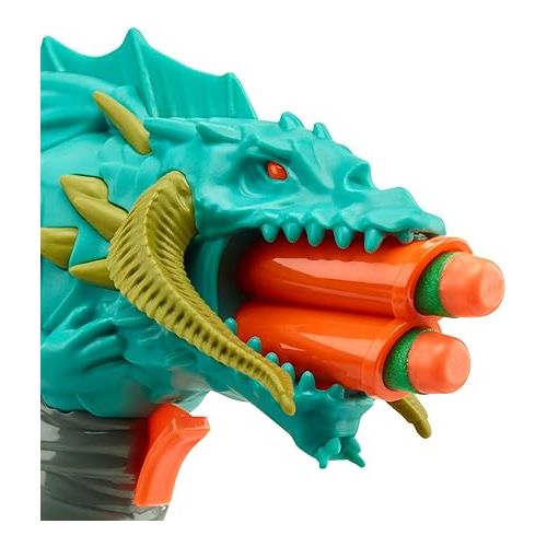 너프 NERF Dungeons & Dragons Rakor Blaster, 4 Elite 2.0 Darts, Kids Outdoor Games, D&D Blaster Toys for Ages 8 & Up