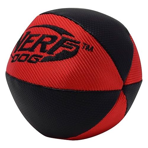 너프 Nerf Dog Trackshot Ball Dog Toy, Lightweight, Durable and Water Resistant, 4.5 Inches, for Medium/Large Breeds, Single Unit, Red