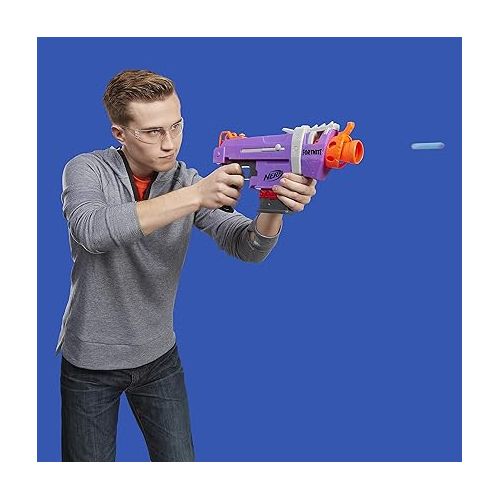 너프 Nerf Fortnite SMG-E Blaster - Motorized Dart Blasting - 6-Dart Clip, 6 Official Elite Darts - for Youth, Teens, Adults