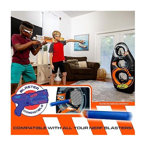 너프 NERF Inflatable Target Set - Proshot Kids Football + Blaster Target Game Set- Standing Pop Up Target - 50