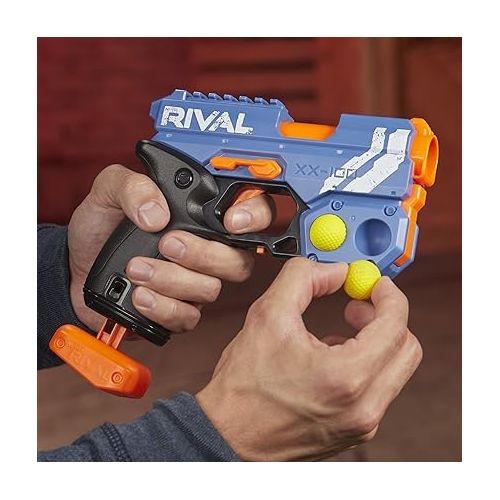 너프 NERF Rival Knockout XX-100 Blaster - Round Storage, 90 FPS Velocity, Breech Load - Includes 2 Official Rival Rounds - Team Blue