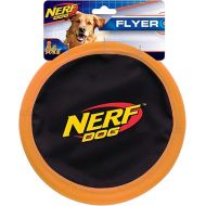 Nerf Dog Zone Flyer Dog Toy, Flying Disc, Lightweight, Durable and Water Resistant, Great for Beach and Pool, 10.5 inch Diameter, for Medium/Large Breeds, Single Unit, Orange/Black