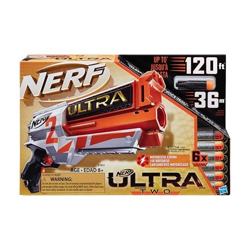 너프 Nerf Ultra Two Motorized Blaster - Fast-Back Reloading - Includes 6 Ultra Darts - Compatible Only Ultra Darts