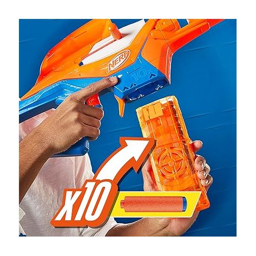 너프 NERF N Series Pinpoint Dart Blaster, 18 N1 Darts Compatible Only N Series Blasters, 10-Dart Clip, Blaster Gifts for Kids