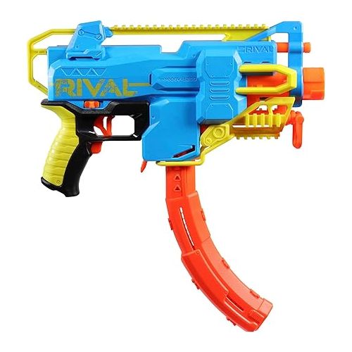 너프 Nerf Rival Challenger MXXIV-1200 Motorized Blaster, Curved 12 Round Magazine, 18 Nerf Rival Accu-Rounds, Gifts for Teens