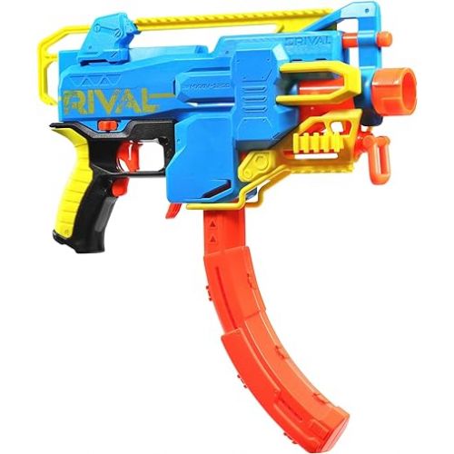 너프 Nerf Rival Challenger MXXIV-1200 Motorized Blaster, Curved 12 Round Magazine, 18 Nerf Rival Accu-Rounds, Gifts for Teens