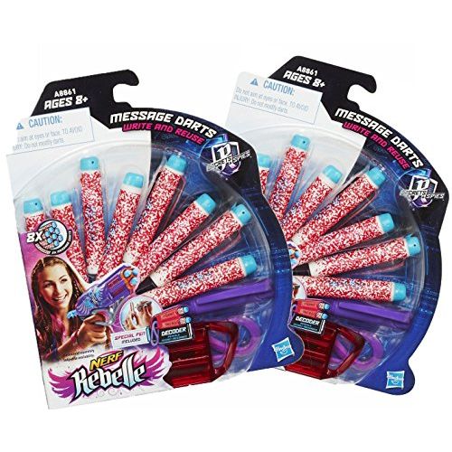 너프 Nerf Rebelle Message Dart Refill (2 Pack) 16 Message Darts, 2 Pens, 2 Decoders