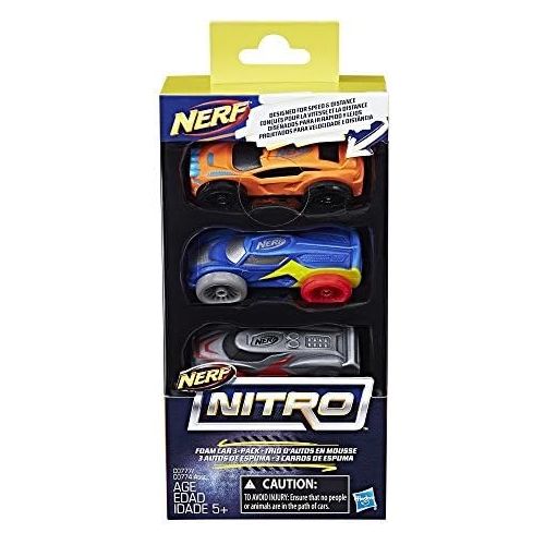 너프 Nerf Nitro Foam Car 3-Pack (Version 3)