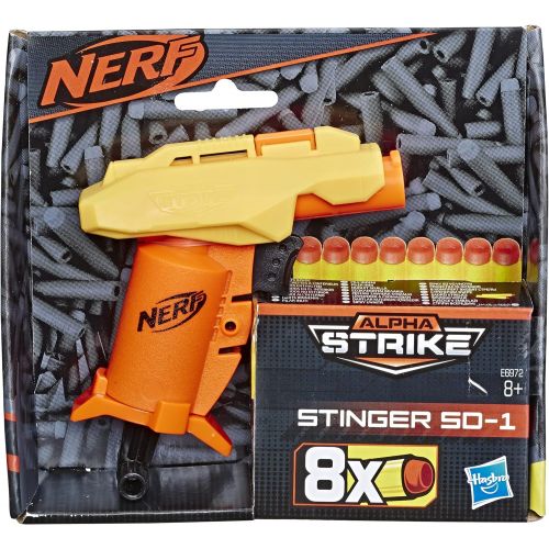 너프 Nerf Alpha Strike Stinger SD-1 Toy Blaster - Includes 8 Official Nerf Elite Darts - for Kids, Teens, Adults
