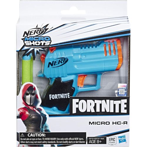 너프 NERF Fortnite Micro HC-R Microshots Dart-Firing Toy Blaster & 2 Official Elite Darts for Kids, Teens, Adults