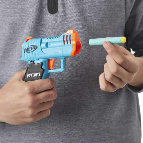 너프 NERF Fortnite Micro HC-R Microshots Dart-Firing Toy Blaster & 2 Official Elite Darts for Kids, Teens, Adults