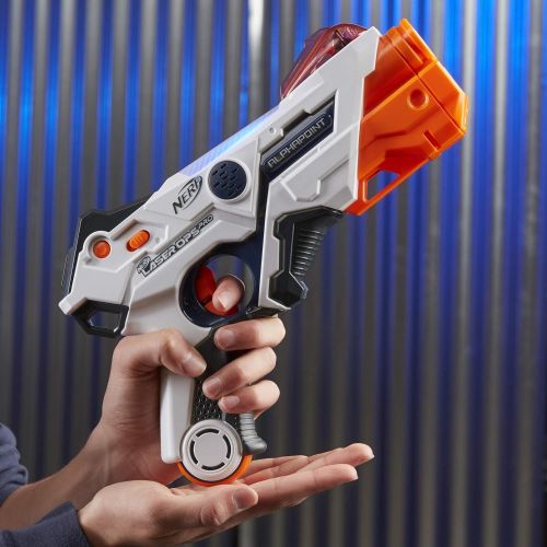 너프 AlphaPoint Nerf Laser Ops Pro Toy Blasters - Includes 2 Blasters & 2 Armbands - Light & Sound FX - Health & Ammo Indicators - for Kids, Teens & Adults
