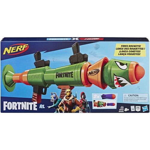 너프 NERF Fortnite Rl Blaster -- Fires Foam Rockets -- Includes 2 Official Fortnite Rockets -- for Youth, Teens, Adults