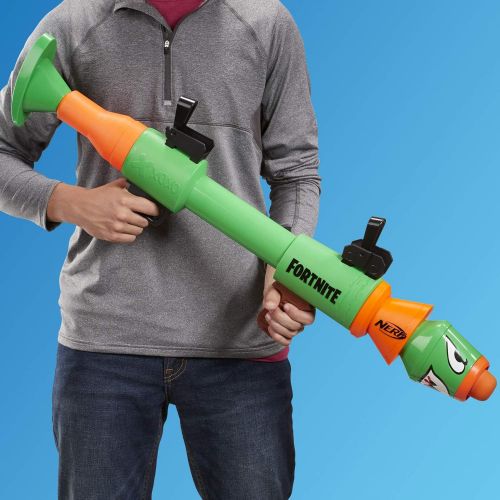 너프 NERF Fortnite Rl Blaster -- Fires Foam Rockets -- Includes 2 Official Fortnite Rockets -- for Youth, Teens, Adults