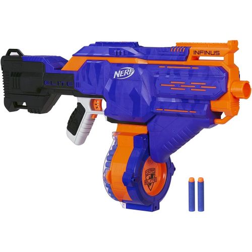 너프 NERF Infinus N-Strike Elite Toy Motorized Blaster with Speed-Load Technology (FFP), Brown