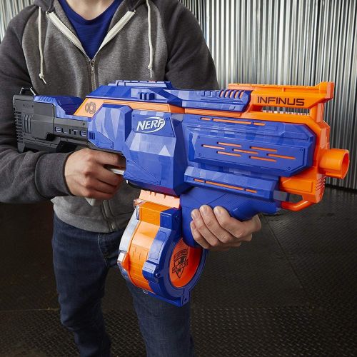 너프 NERF Infinus N-Strike Elite Toy Motorized Blaster with Speed-Load Technology (FFP), Brown