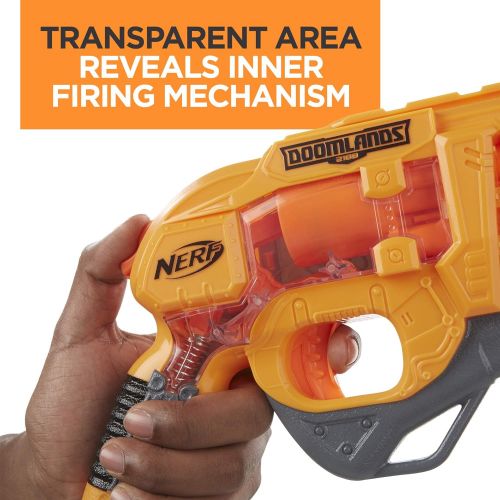 너프 Persuader Nerf Doomlands Toy Blaster with Hammer Action and 4 Official Nerf Doomlands Darts for Kids, Teens, and Adults