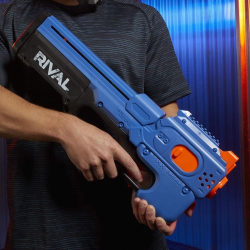 너프 NERF Rival Charger MXX-1200 Motorized Blaster -- 12-Round Capacity, 95 FPS Velocity -- Includes 24 Official Rival Rounds -- Team Blue