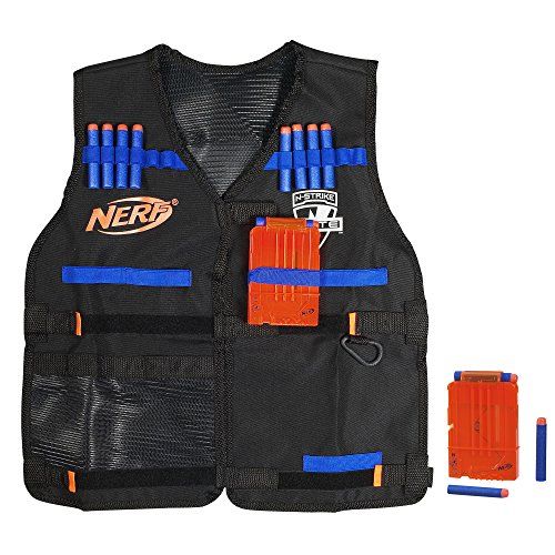 너프 Official Nerf Tactical Vest N-Strike Elite Series Includes 2 Six-Dart Clips and 12 Official Nerf Elite Darts For Kids, Teens, and Adults (Amazon Exclusive)