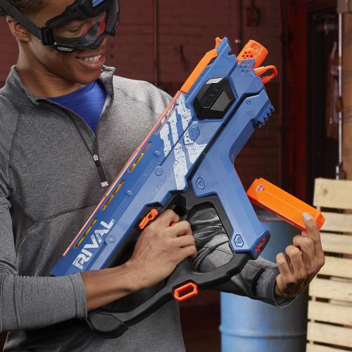 너프 Perses Mxix-5000 Nerf Rival Motorized Blaster (Blue) -- Fastest Blasting Rival System, up to 8 Roundsper S -- Rechargeable Battery, Quick-Load Hopper